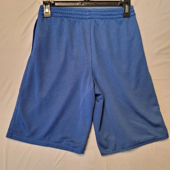 Vintage Starter Blue Mesh Running Sweat Shorts With Pockets Size L 10-12 - Picture 3 of 14